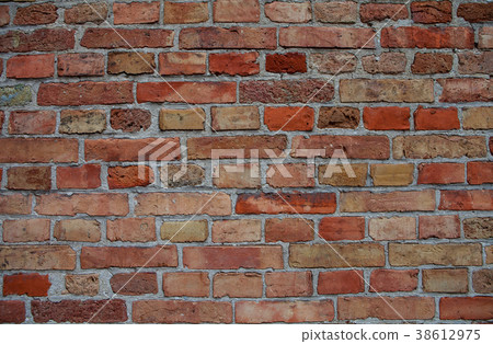 Aged brick wall background. Copy space. Top view 38612975