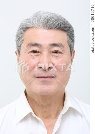 東方男人的臉表情，高級，中年，老人，特寫，健康 38613716