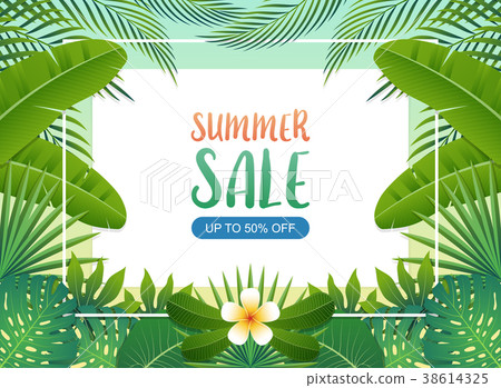 Summer sale background banner. Vector illustration 38614325