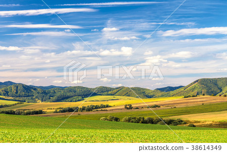 Country landscape in Slovakia, Rajec Valley. Country landscape in Slovakia, Rajec Valley. 38614349