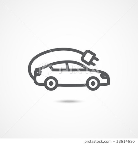 Electric car icon 38614650