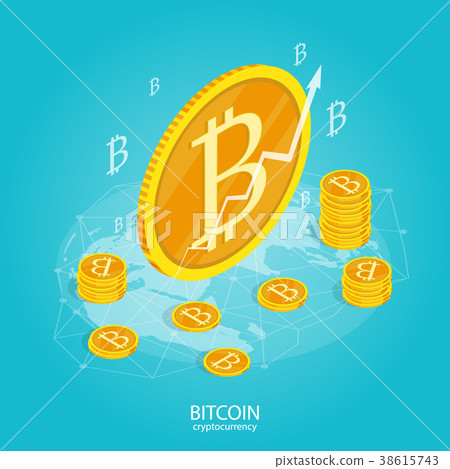 isometric golden coin,bitcoin cryptocurrency  38615743