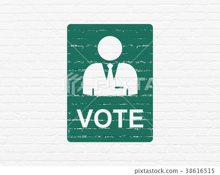 Politics concept: Ballot on wall background Politics concept: Ballot on wall background 38616515