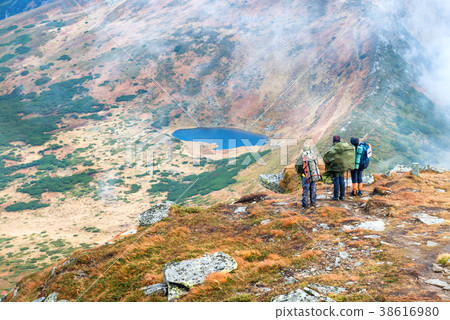 Group of hiking people in mountains 38616980