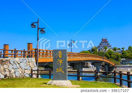 新鮮的綠色唐津城[Saratsu Prefecture Karatsu city] 38617107