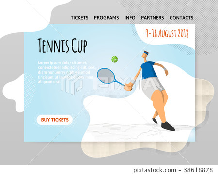 Man playing tennis. Vector illutration in abstract 38618878