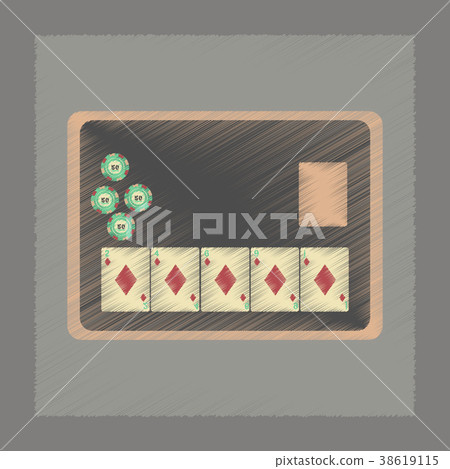 flat shading style icon board card chip flat shading style icon board card chip 38619115