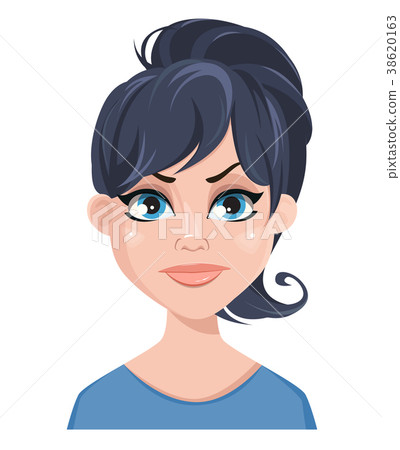 Facial expression of a woman - dissatisfied. Facial expression of a woman - dissatisfied. 38620163