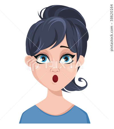 Facial expression of a woman - surprised Facial expression of a woman - surprised 38620164