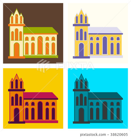 City travel landmark. icon with flat design 38620605