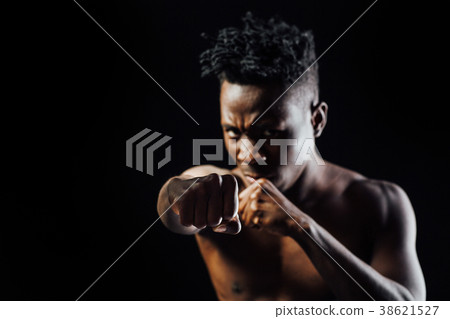 African-American male athlete boxing African-American male athlete boxing 38621527