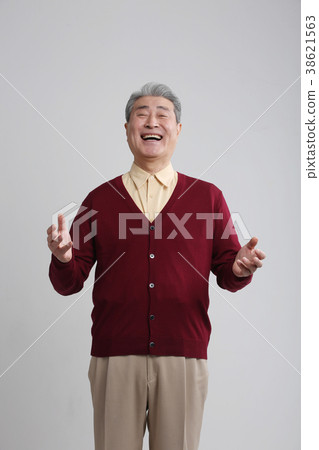 亞洲人的表情，資深，中年，老人，特寫鏡頭，笑，微笑，幸福，健康 38621563