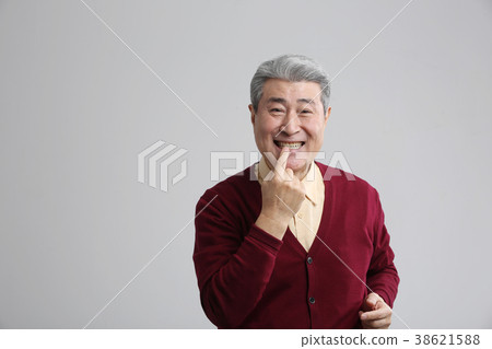 亞洲人的表情，資深，中年，老人，特寫鏡頭，笑，微笑，幸福，健康 38621588