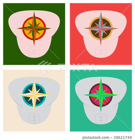 Set of Superhero color flat badges, emblems, logos Set of Superhero color flat badges, emblems, logos 38621748