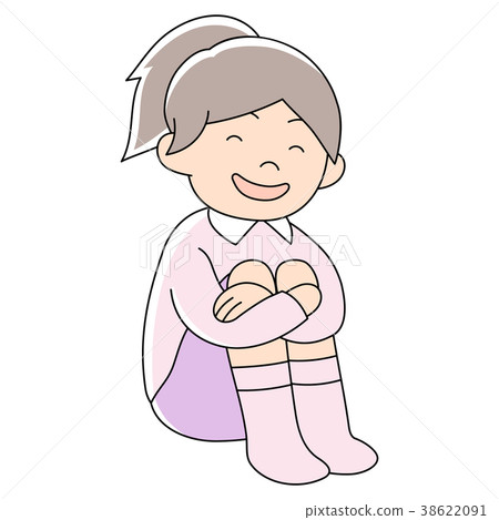 5 year old girl _ floor sitting 38622091