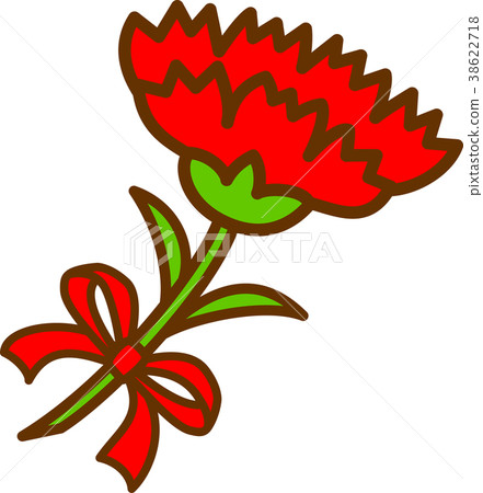 紅色康乃馨紅絲帶 紅色康乃馨紅絲帶 38622718