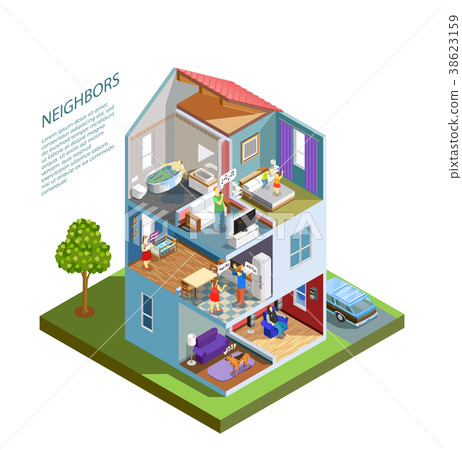 Neighbors Isometric Composition 38623159