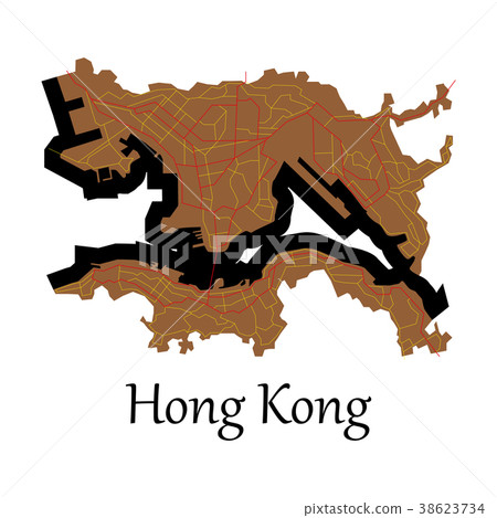 Flat icon in form of Hongkong Flat icon in form of Hongkong 38623734