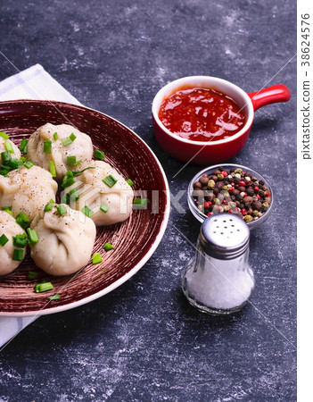 Georgian dumplings Khinkali 38624576