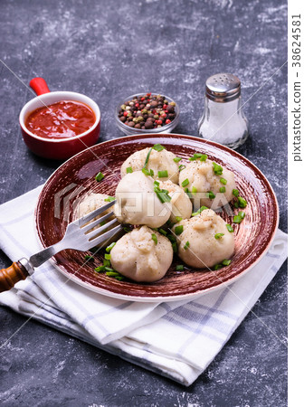 Georgian dumplings Khinkali Georgian dumplings Khinkali 38624581
