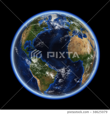 Atlantic 3d rendering planet Atlantic 3d rendering planet 38625079