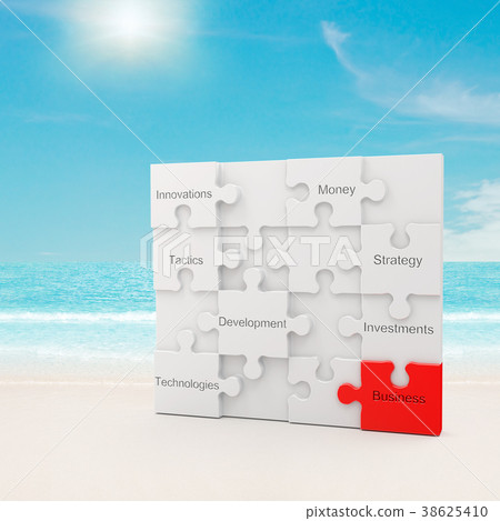 Business puzzle concept 3d rendering Business puzzle concept 3d rendering 38625410