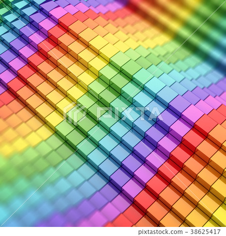 Rainbow shape background 3d rendering Rainbow shape background 3d rendering 38625417