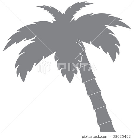 Stylized icon of the palm tree 38625492