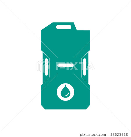 Stylized icon of the canister of gasoline Stylized icon of the canister of gasoline 38625518