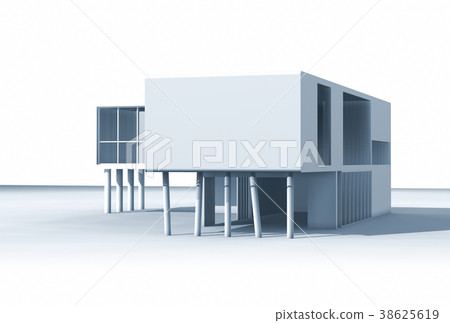House construction 3d rendering 38625619
