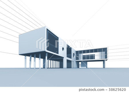 Modern construction 3d rendering 38625620