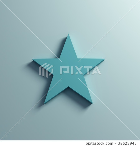 Star on the Wall. 3D Render Illustration 38625943