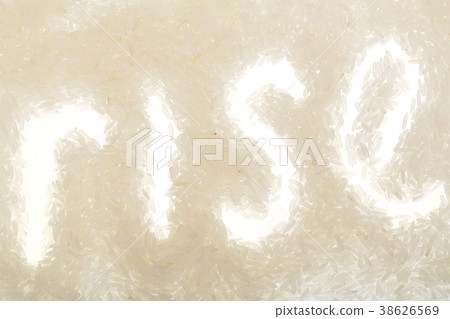 The inscription rice isolated on white background The inscription rice isolated on white background 38626569