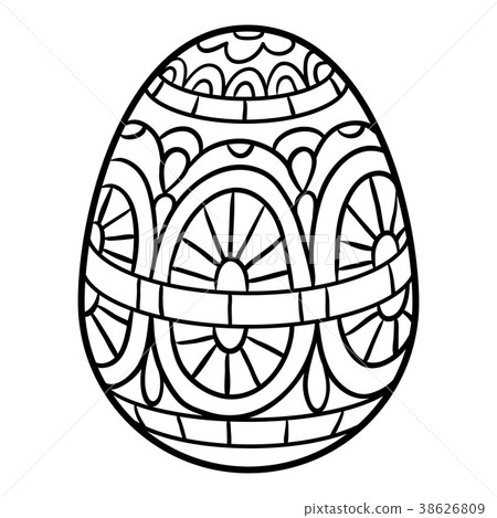 Download Coloring Book Easter Egg Stock Illustration 38626809 Pixta