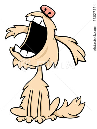 or卡通,卡通 插图素材 barking or howling shaggy dog cartoon character 查看