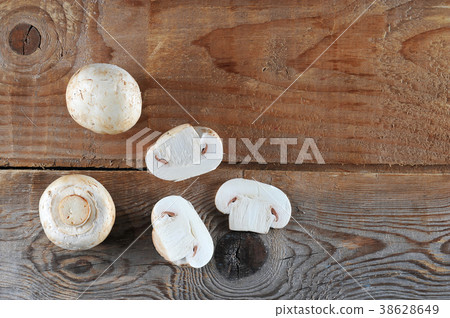 Fresh white mushrooms champignon Fresh white mushrooms champignon 38628649