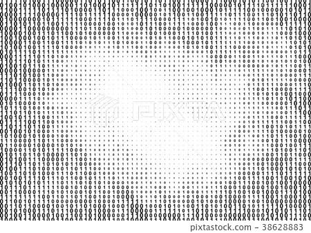 Binary computer code halftone pattern Binary computer code halftone pattern 38628883