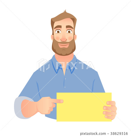 man holding blank sign man holding blank sign 38629316