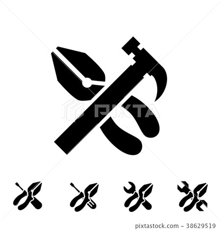 Service tool icons with hummer Service tool icons with hummer 38629519