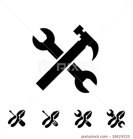 Service tool icons with hummer Service tool icons with hummer 38629520
