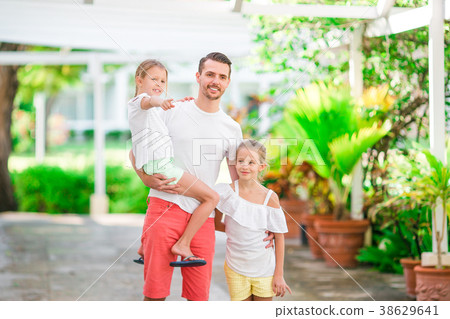 Portrait of family in summer outdoors 38629641