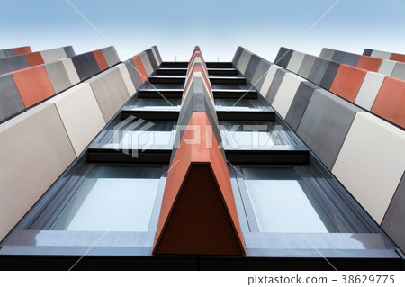 Orange brise soleil sun breakers office building 38629775