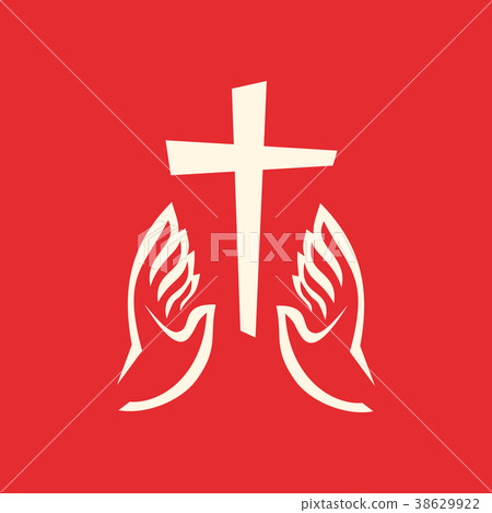 Hands reach for the cross 38629922