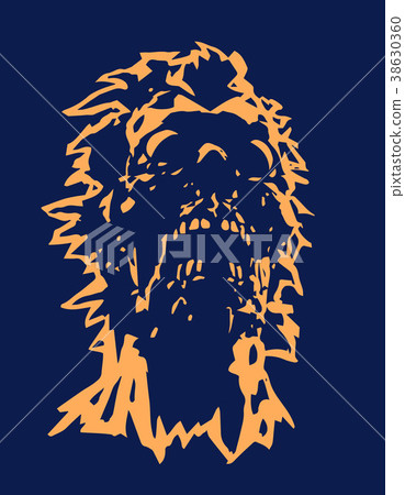 Skull of the angry zombie concept. Vector Skull of the angry zombie concept. Vector 38630360