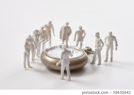 Clock and miniature doll 38630842