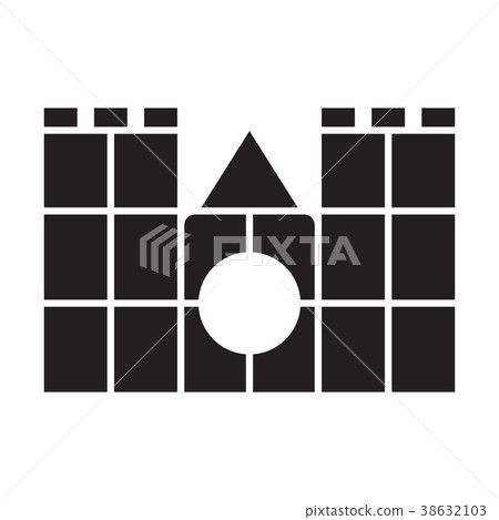 Isolated castle toy icon Isolated castle toy icon 38632103