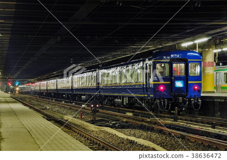 Sleeping limited express Hokutosei stopping at Utsunomiya Station 38636472