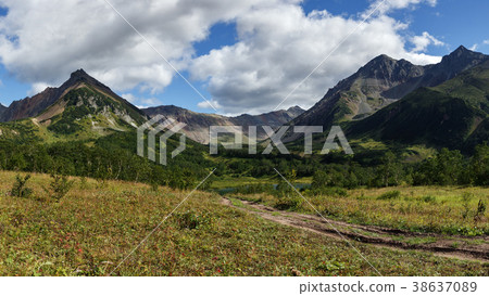 Scenery panoramic mountain landscape of Kamchatka 38637089