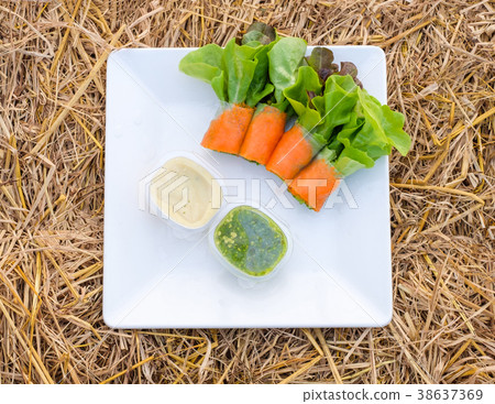 Salad roll green and red oak organic 38637369