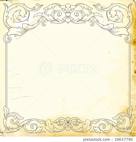 Vector baroque of vintage elements for design. Vector baroque of vintage elements for design. 38637790
